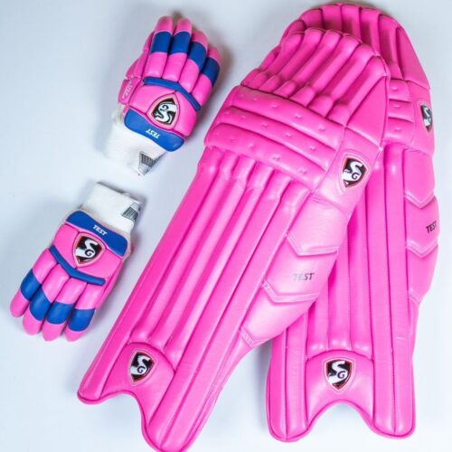 Pink cricket pads SG + Gloves